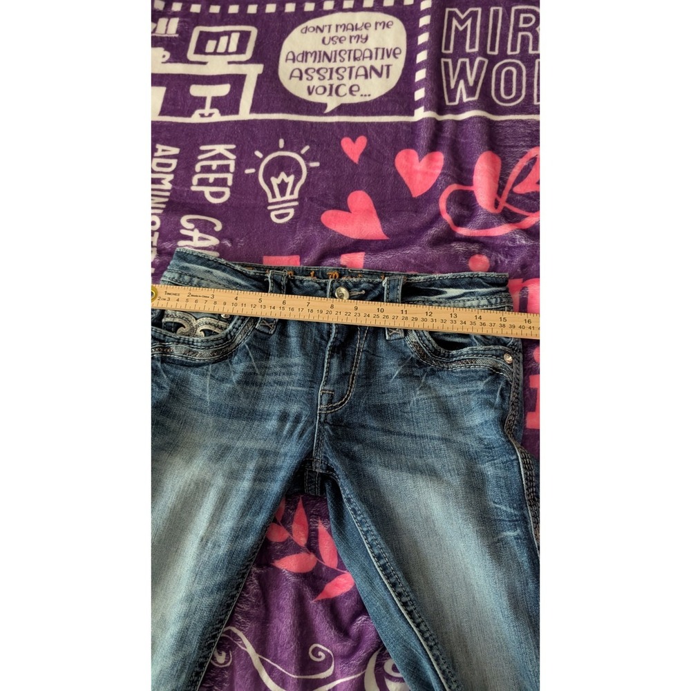 Rock Revival Jeans Women's Size 27 Pilkin Skinny Mid-rise Buckle - Picture 5 of 7